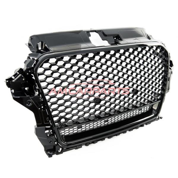 Upgrade "Plus" Sportgrill / Kühlergrill für Audi A3 8V 12-16 Hochglanz Schwarz