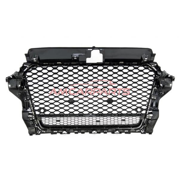 Upgrade "Plus" Sportgrill / Kühlergrill für Audi A3 8V 12-16 Hochglanz Schwarz