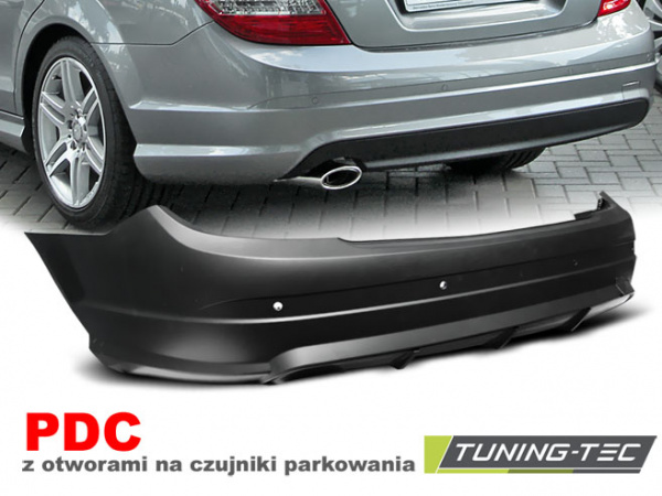 Upgrade Design Heckstoßstange für Mercedes-Benz C-Klasse W204 Lim. 07-10 mit PDC
