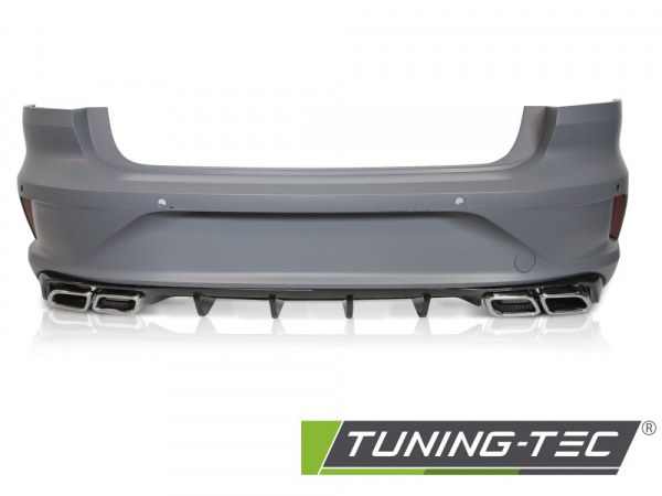 Upgrade Sport Design Heckstoßstange für VW Arteon 17-20 / 20+ Lim. Diffusor Hochglanz schwarz mit PDC und Endrohrblenden