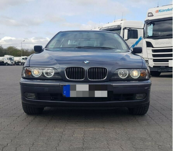 CCFL Angel Eyes Scheinwerfer für BMW 5er E39 95-03 schwarz