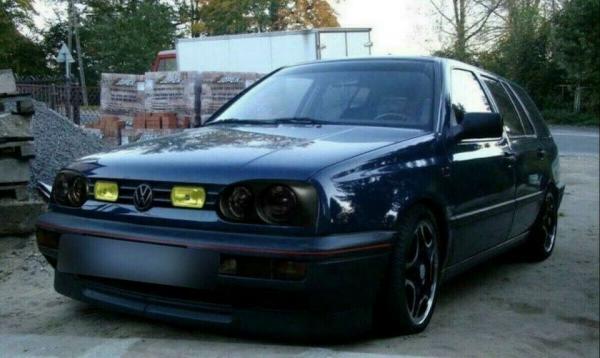 Upgrade Design Doppellinsen Scheinwerfer für VW Golf 3 91-97 schwarz/rauch