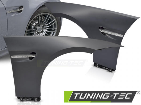 Upgrade Sport Design Kotflügel Vorn (links+rechts) für BMW 3er Coupe/Cabrio E92/E93 06-13 mit LED Seitenblinkern