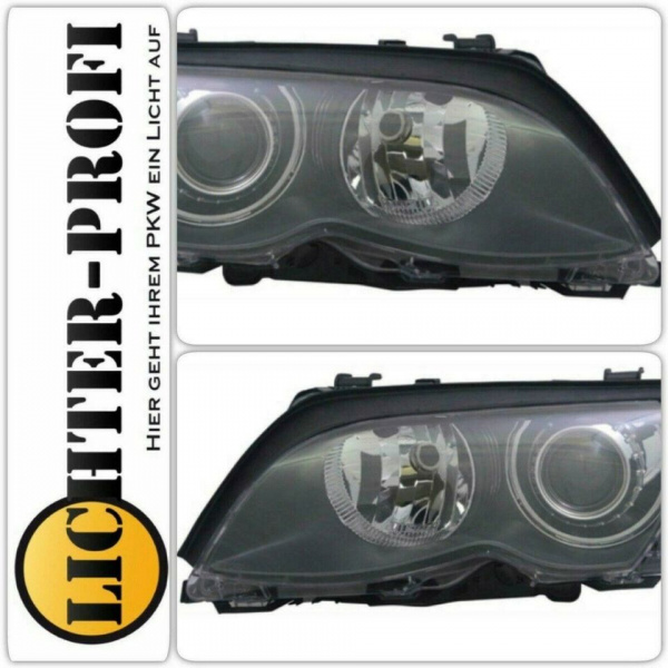 Upgrade Design Xenon Scheinwerfer für BMW 3er E46 01-05 schwarz