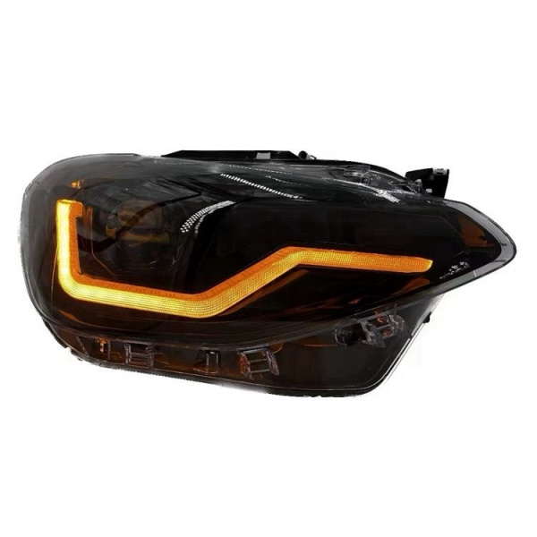 VOLL LED Tagfahrlicht Angel Eyes Scheinwerfer für BMW 1er F20/F21 11-15 schwarz mit dyn. Blinker