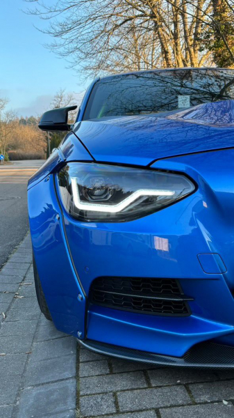 VOLL LED Tagfahrlicht Angel Eyes Scheinwerfer für BMW 1er F20/F21 11-15 schwarz mit dyn. Blinker