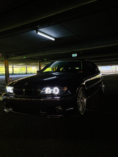 Xenon CCFL Angel Eyes Scheinwerfer für BMW 3er E46 Coupe und Cabrio 03-06 schwarz Set