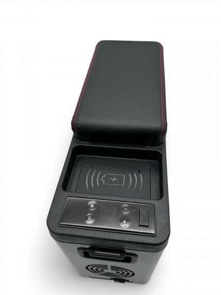 Upgrade+ "Freeze" Staufach Mittelkonsole Ablage für VW T5 03-09 mit Kühlfunktion, USB und Induktions-Ladung + App Steuerung