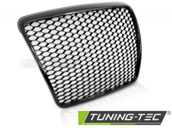 Upgrade Sportgrill / Kühlergrill für Audi A6 C6 (4F) Facelift 09-11 Hochglanz schwarz in Wabendesign