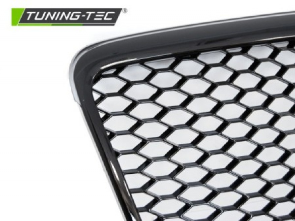 Upgrade Sportgrill / Kühlergrill für Audi A6 C6 (4F) Facelift 09-11 Hochglanz schwarz in Wabendesign