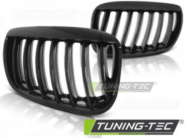 Upgrade Sportgrill Nieren für BMW X5 E53 Facelift 04-06 Hochglanz schwarz