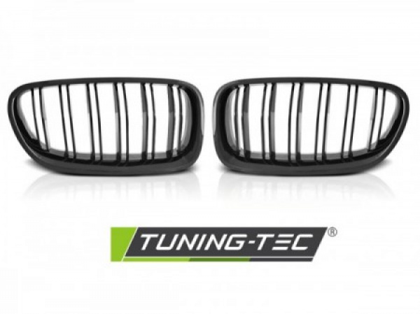 Upgrade Sportgrill Nieren für BMW 1er F20/F21 Facelift 11-16 hochglanz schwarz in Doppelsteg Design