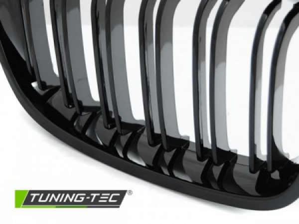 Upgrade Sportgrill Nieren für BMW 5er E60/E61 03-10 Hochglanz schwarz in Doppelsteg Design