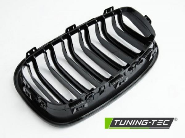 Upgrade Sportgrill Nieren für BMW 5er E60/E61 03-10 Hochglanz schwarz in Doppelsteg Design