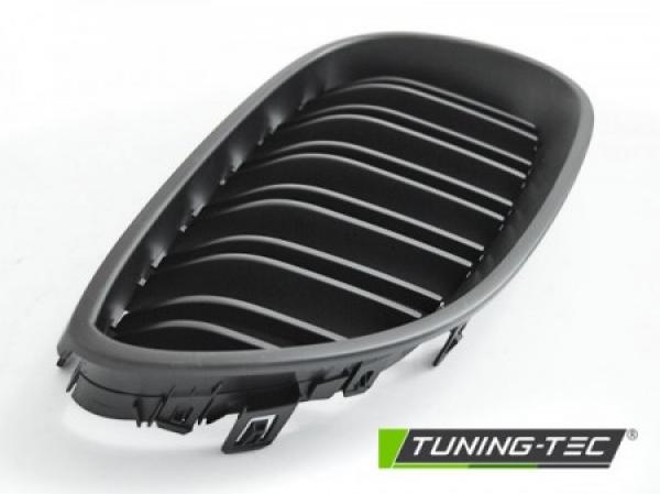 Upgrade Sportgrill / Kühlergrill Nieren für BMW 1er E87/E81/E82/E88 07-11  matt schwarz in Doppelsteg Design