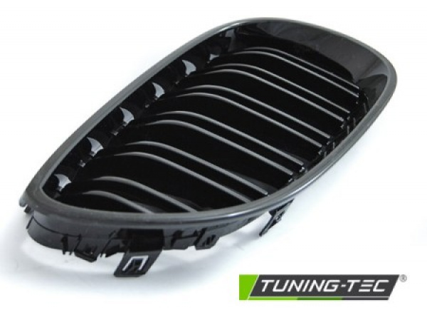 Upgrade Sportgrill Nieren für BMW 5er E60/E61 03-10 Hochglanz schwarz in Doppelsteg Design
