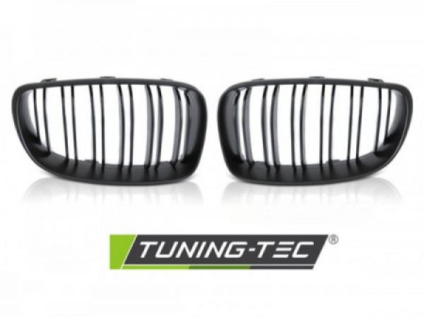 Upgrade Sportgrill Nieren für BMW 3er E46 Limousine/Touring 01-05 schwarz matt in Doppelsteg Design