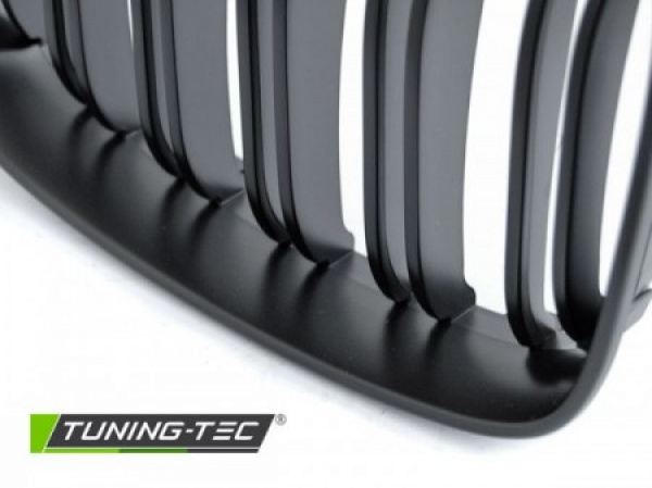 Upgrade Sportgrill Nieren für BMW 3er E46 Limousine/Touring 01-05 schwarz matt in Doppelsteg Design
