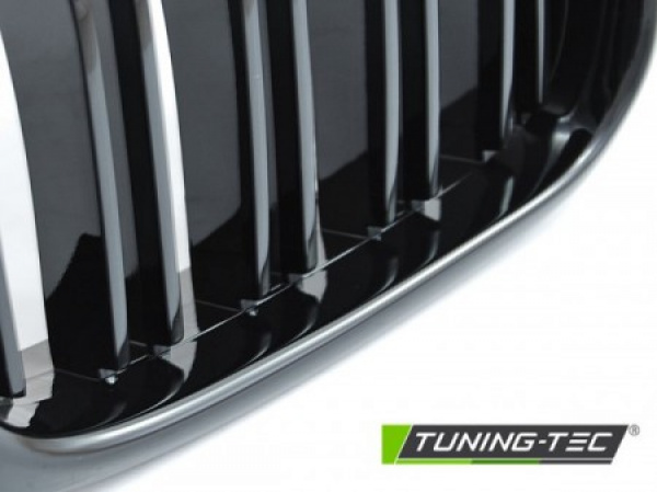 Upgrade Sportgrill Nieren für BMW 5er E39 Limo/Touring 95-03 Hochglanz schwarz in Doppelsteg Design