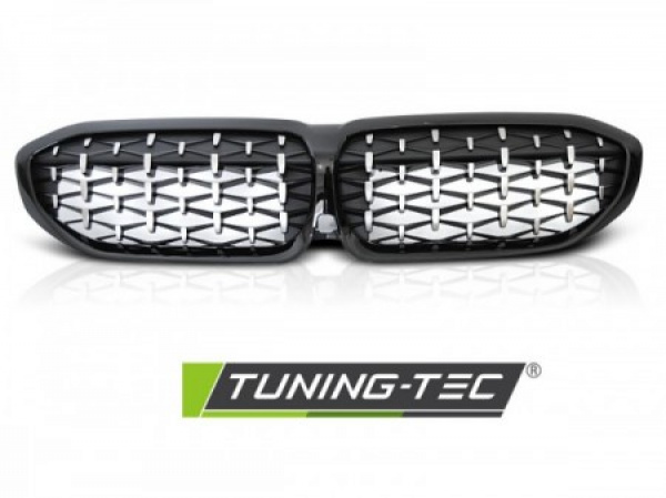 Upgrade Sportgrill Nieren für BMW 3er G20/G21 LCI 2019+ Hochglanz schwarz im Diamant Design