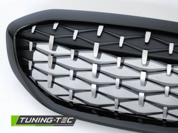 Upgrade Sportgrill Nieren für BMW 3er G20/G21 LCI 2019+ Hochglanz schwarz im Diamant Design