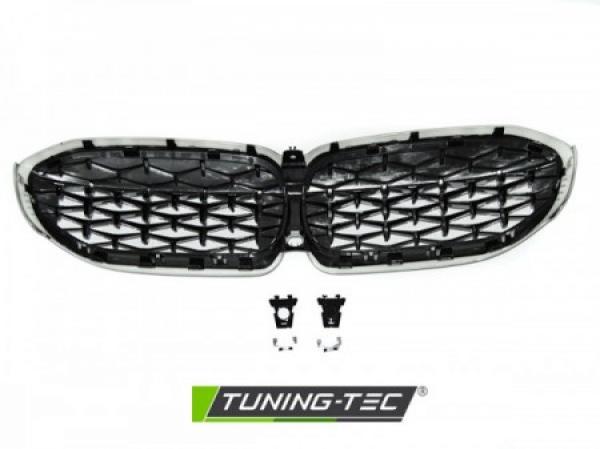 Upgrade Sportgrill Nieren für BMW 3er G20/G21 LCI 2019+ Hochglanz schwarz im Diamant Design