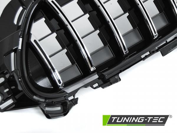 Upgrade Sportgrill / Kühlergrill für Mercedes Benz E-Klasse W213 Mopf. 20-23 schwarz/chrom