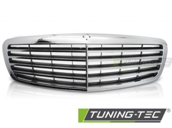 Sportgrill / Kühlergrill für Mercedes Benz S-Klasse W221 05-09 Carbonlook/chrom