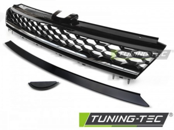 Upgrade Sportgrill / Kühlergrill für Volkswagen Golf 7 (VII) 13-17 schwarz/chrom in Wabendesign