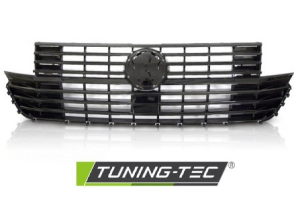 Upgrade Design Kühlergrill für Volkswagen T6.1 ab 2019 Hochglanz schwarz