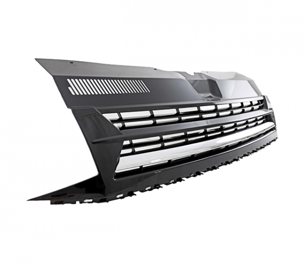 Upgrade Design Sportgrill / Kühlergrill für Volkswagen T6 15-19 Hochglanz-schwarz/single-chrom
