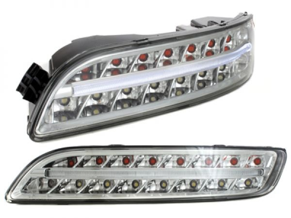 Upgrade Design LED Tagfahrlicht/Blinker-Kombination für Porsche 911/997 05-08 chrom/klar
