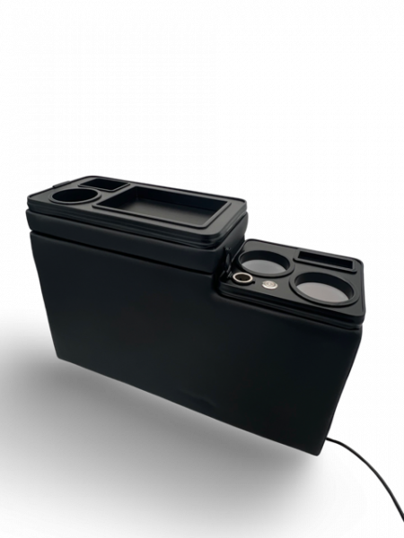 Upgrade Basic Blackline Staufach Mittelkonsole Ablage für VW T5.1 (GP) 10-15 mit LED Beleuchtung und USB