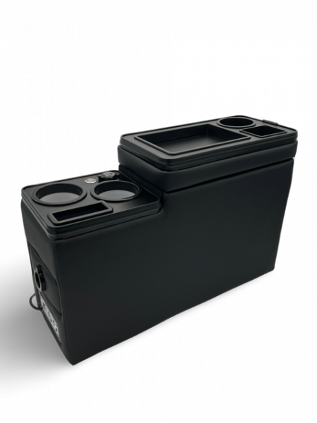 Upgrade Basic Blackline Staufach Mittelkonsole Ablage für VW T5.1 (GP) 10-15 mit LED Beleuchtung und USB