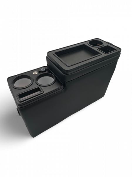 Upgrade Basic Blackline Staufach Mittelkonsole Ablage für VW T5.1 (GP) 10-15 mit LED Beleuchtung und USB