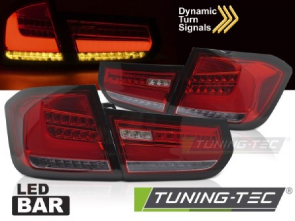 "UPGRADE+" LED Lightbar Design Rückleuchten Set für BMW 3er F30 Limousine 11-15 rot mit dyn. Blinker