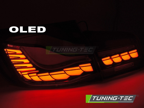 OLED Upgrade Design Rückleuchten Set für BMW 5er F10 10-16 achwarz/rauch mit dyn. Blinker
