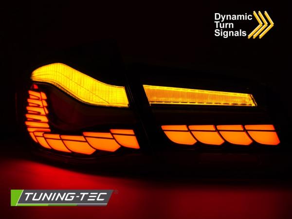 OLED Upgrade Design Rückleuchten Set für BMW 5er F10 10-16 achwarz/rauch mit dyn. Blinker