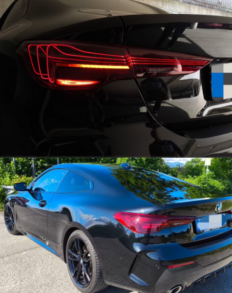 LaserLINE VOLL LED Rückleuchten Set für BMW 4er G22/G23 Coupe/Cabrio 20+  kirschrot mit dyn. Blinker