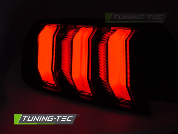 VOLL LED Lightbar Design Rückleuchten Set für Ford Mustang VI 14-22 schwarz/rauch mit dyn. Blinker