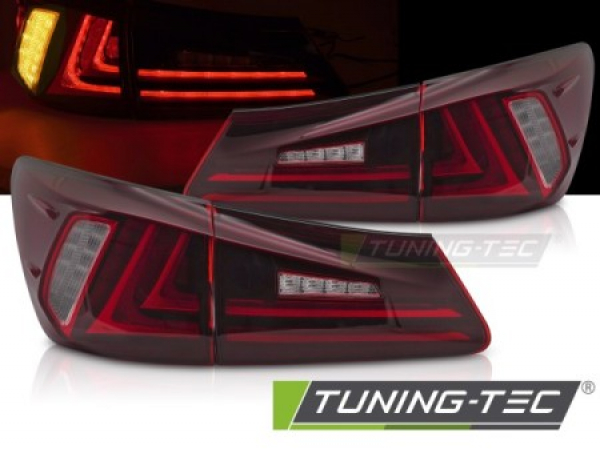 VOLL LED Lightbar Design Rückleuchten für Lexus IS 06-13 rot/rauch