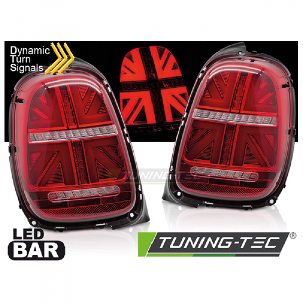 LED Upgrade Design Rückleuchten für Mini Cooper F55 / F56 / F57 14-17 rot/klar mit dynamischen Blinkern