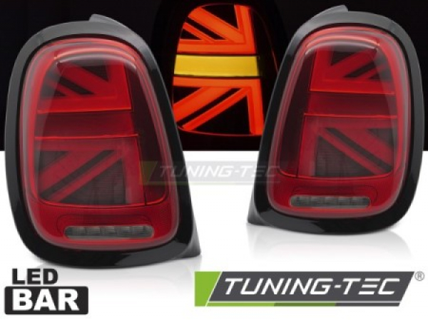 VOLL LED Lightbar Union Jack Design Rückleuchten Set für Mini Cooper F55/F56/F57 14-17 rot/klar