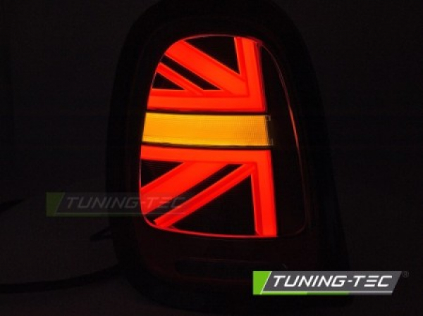 VOLL LED Lightbar Union Jack Design Rückleuchten Set für Mini Cooper F55/F56/F57 14-17 schwarz/rauch