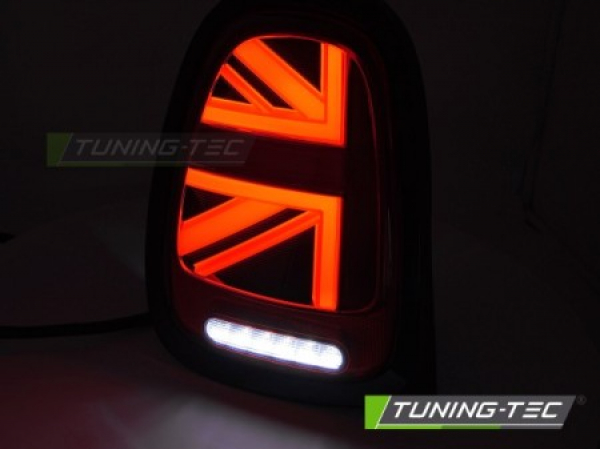VOLL LED Lightbar Union Jack Design Rückleuchten Set für Mini Cooper F55/F56/F57 14-17 schwarz/rauch