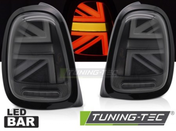 VOLL LED Lightbar Union Jack Design Rückleuchten Set für Mini Cooper F55/F56/F57 14-17 schwarz/rauch
