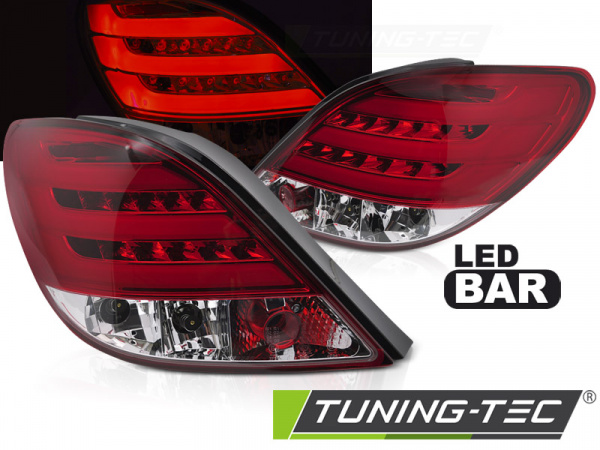 LED Lightbar Design Rückleuchten für Peugeot 207 06-09 rot/weiß