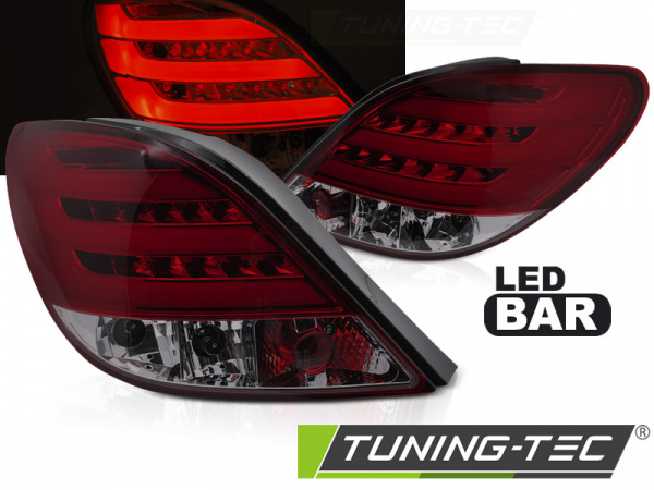 LED Lightbar Design Rückleuchten für Peugeot 207 06-09 rot/rauch