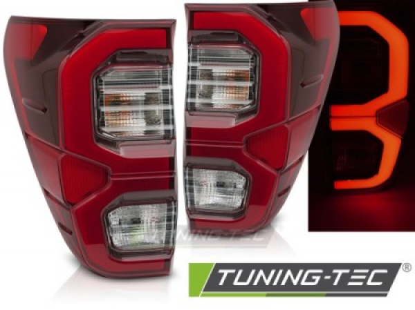 Upgrade Design LED Rückleuchten Set für Toyota Hilux 16-21 rot/klar mit Willkommensfunktion