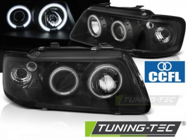 CCFL Angel Eyes Scheinwerfer für Audi A3 (8L) 96-00 schwarz